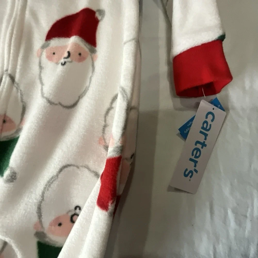 Carter's Santa/Christmas Footed Fleece Sleeper New -‎ 18 Month